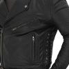 Lawrence Mens Leather Biker Asymmetrical Jacket3