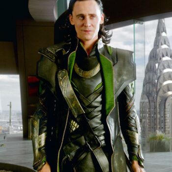 Loki Tom Hiddleston Black Leather Coat-5