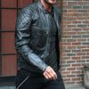 Mens Black Quilted David Beckham Leather Jacket2