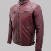 Mens Burgundy Leather Jacket2