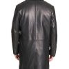 Mens Designer Black Leather Topper Coat3