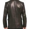 Men’s Smooth Black Leather Blazer3
