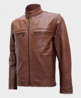 Mens Style Brown Leather Jacket