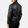Nathan Mat Black Leather Jacket