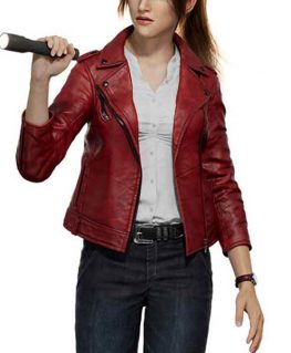 Resident Evil Infinite Darkness Red Leather Jacket