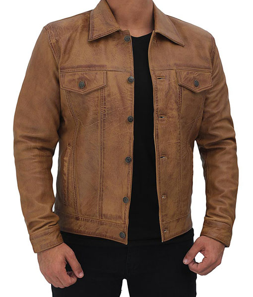 William Tan Trucker Leather Jacket