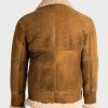 Aviator Mens Brown Sheepskin Shearling B3 Leather Jacket3