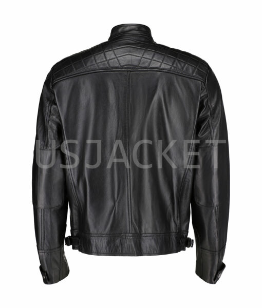 Classic Dustin Diamond Black Cafe Racer Biker Jacket