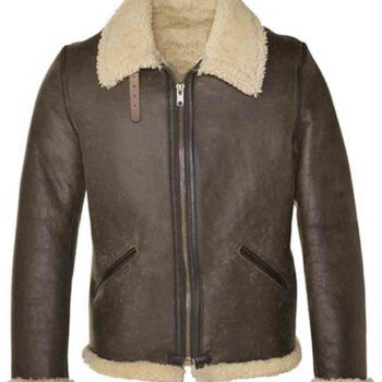 Men’s B-6 Vintage Sheepskin Shearling Leather Jacket