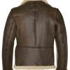 Men’s B-6 Vintage Sheepskin Shearling Leather Jacket2