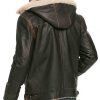 Men’s B3 W Classic Shearling Leather Jacket with Hoodie3