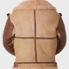 Mens Brown Tan Flying B3 Shearling Leather Jacket2