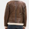 Men’s Forest Double Face Shearling Distressed Leather Jacket2