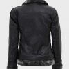 Womens Black Leather Shearling Jacket2