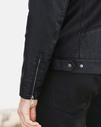 Brandon Black Faux Leather Jacket