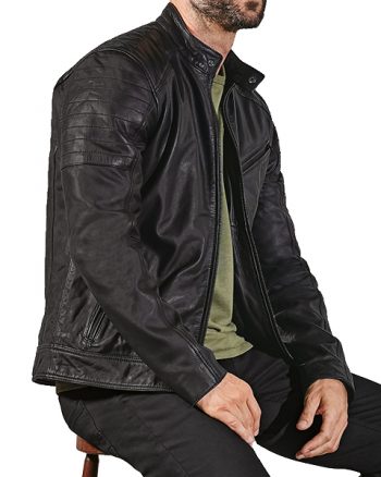 Donald Black Leather Jacket