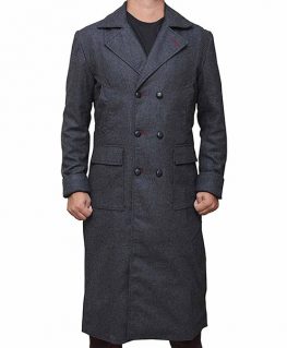 Sherlock Holmes Black Trench Coat
