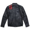 Men’s Black Leather Racer Jacket