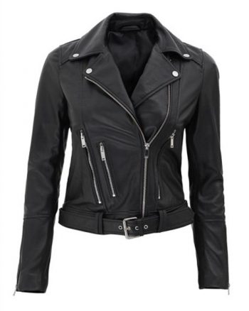 Women's Asymmetrical Motorcycle Leather Jacket