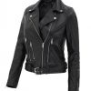 Women’s Asymmetrical Motorcycle Leather Jacket