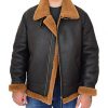 Men’s B3 Shearling Bomber Jacket With Hoodie