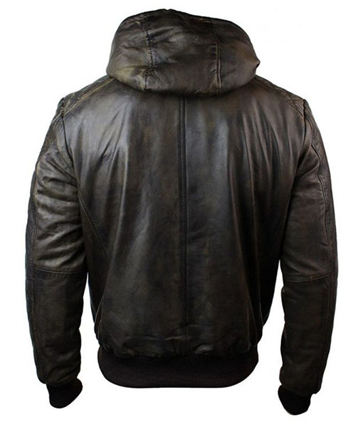 Men’s Dark Brown Distressed Leather Jacket