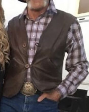 Lloyd Brown Leather Cowboy Vest