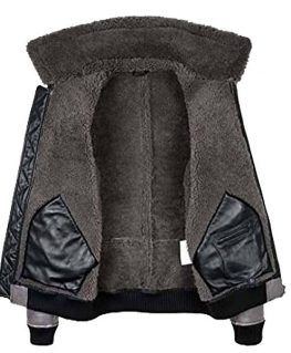 Men’s B2 Grey Shearling Leather Jacket