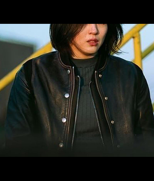 My Name 2021 Ji-u Yun Leather Jacket