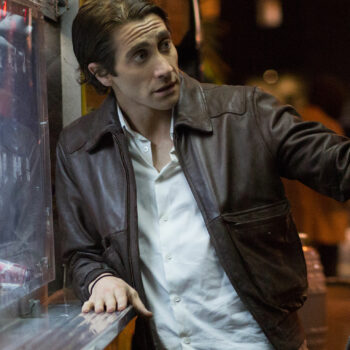 Jake Gyllenhaal Nightcrawler Louis Bloom Leather Bomber Jacket
