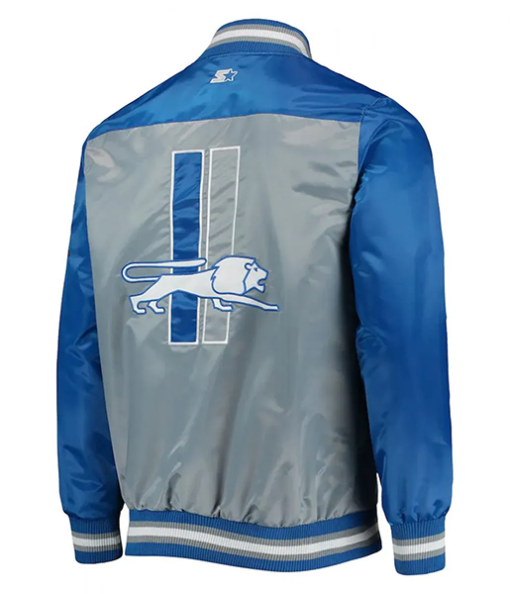 Lions Unisex Grey and Blue Varsity jacket