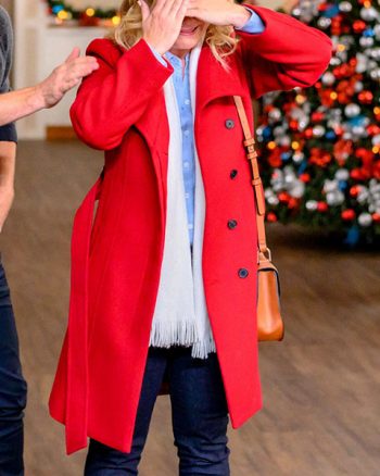 Rope Style Womens Red Long Trench Coat