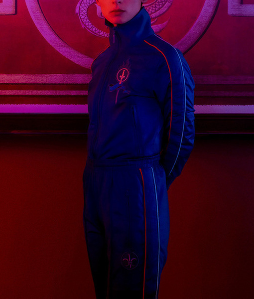Angel Blue Cotton Polyester Tracksuit