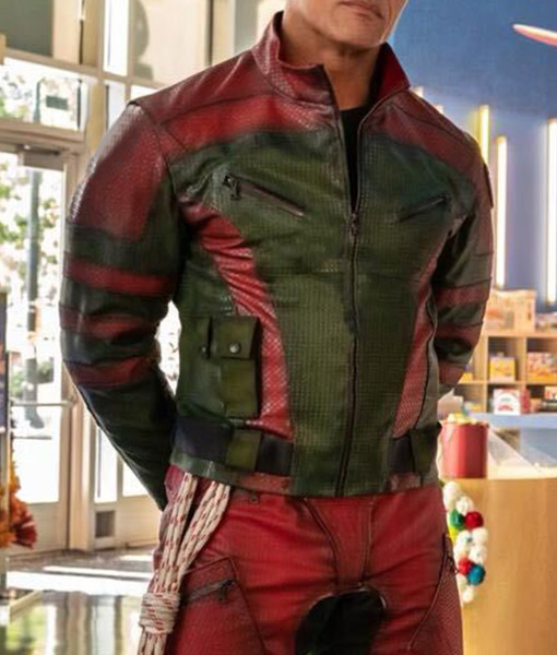 Drift Green and Red Leather jacket