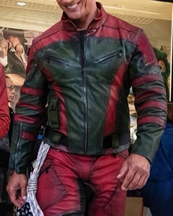 Drift Green and Red Leather jacket