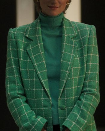 Iconinc Princess Check light green wool Blazer