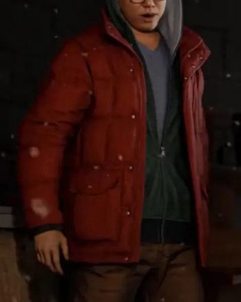 Jerry Mens Red Puffer Jacket