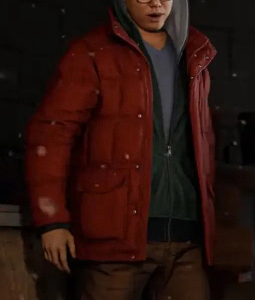Jerry Mens Red Puffer Jacket