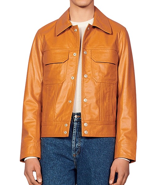 Justin Mens Brown Leather Jacket