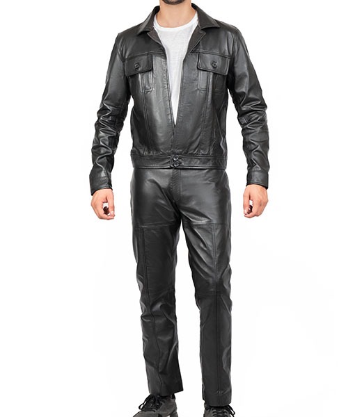 Elvis Black Leather Suit2