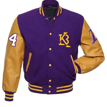 Mens KB Purple and Yellow Varsity Jacket