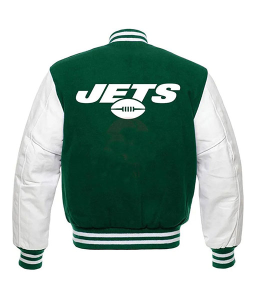 NY Jets Mens Green Varsity Jacket