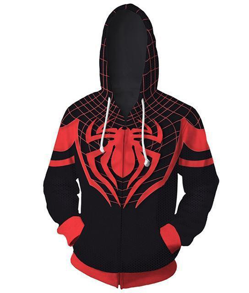 New Style Mens Spider Black Hoodie