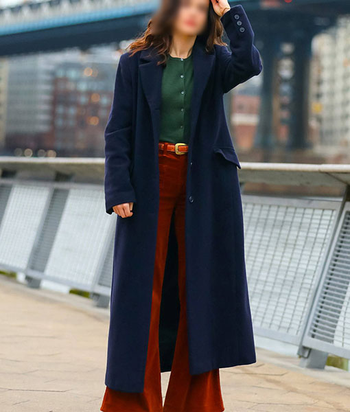 Samantha Blue Womens Long Coat