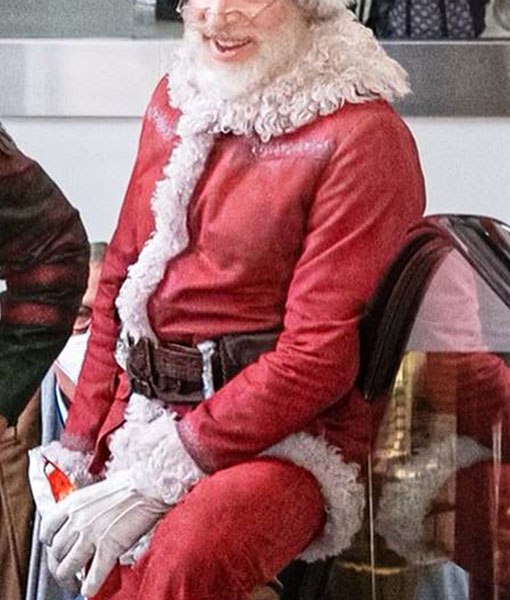 Santa Claus Mens Dull Red Woolen Coat