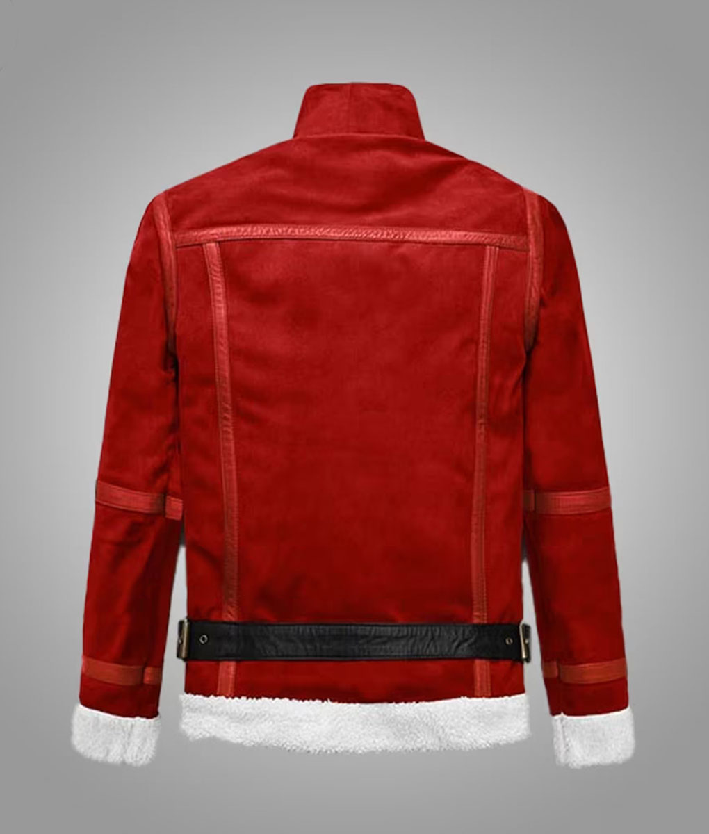 Spirited Ryan Reynolds Red Shearling Jacket (3)