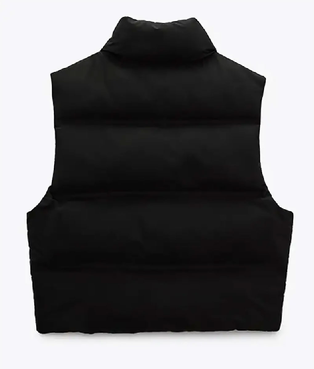 Wednesday Addams Black Puffer Vest (1)