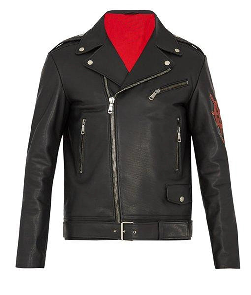 Blind for love Mens Black Leather jacket (2)