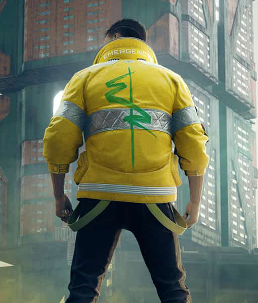 David Mens Yellow Leather Gaming Jacket
