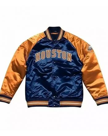 Huston Orange Blue Varsity Jacket